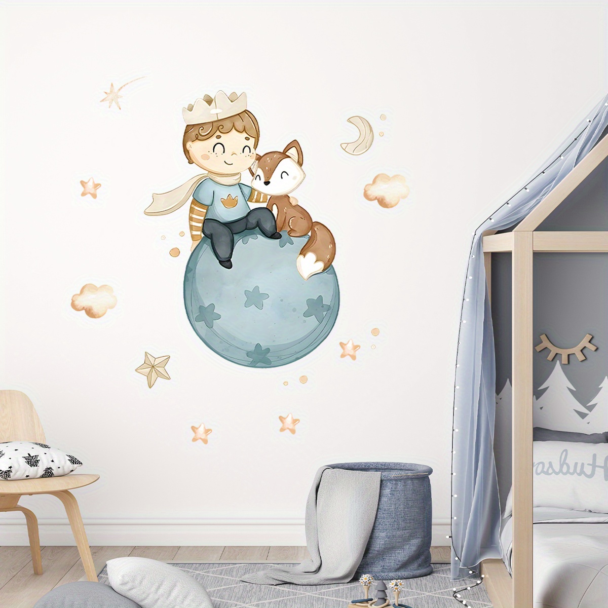 Home Cinema Room - Cartoon Cute Prince Fox Balloon Star