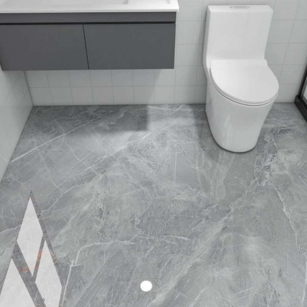 Home Cinema Room - Imitation Marble Floor Tiles Non-Slip Waterproof
