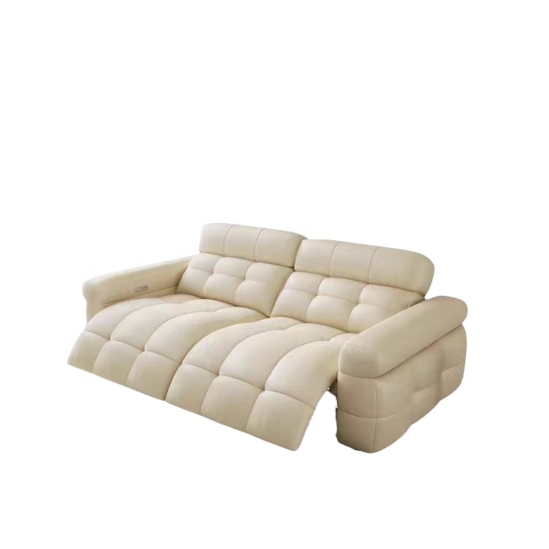 Home Cinema Recliner Chairs - Custom Electric Convertible Genuine Leather Home