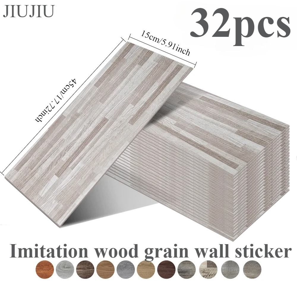 Home Cinema Room - 3D Self-adhesive Wood Grain Wall Stickers