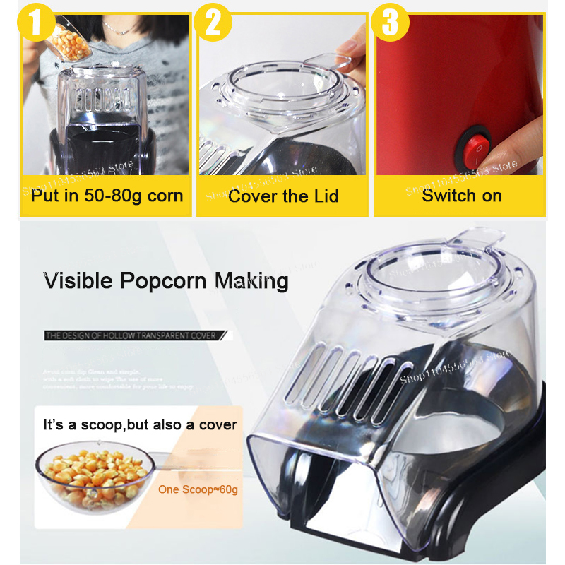 Oil-free air Corn machine,Pipo - Popcorn Machine Home recension och pris