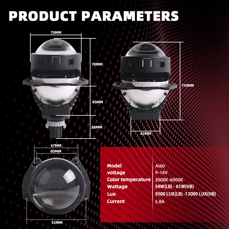 NEW SANVI Ai60 Car Bi LED Proj - Projector Lamp Replacement recension och pris