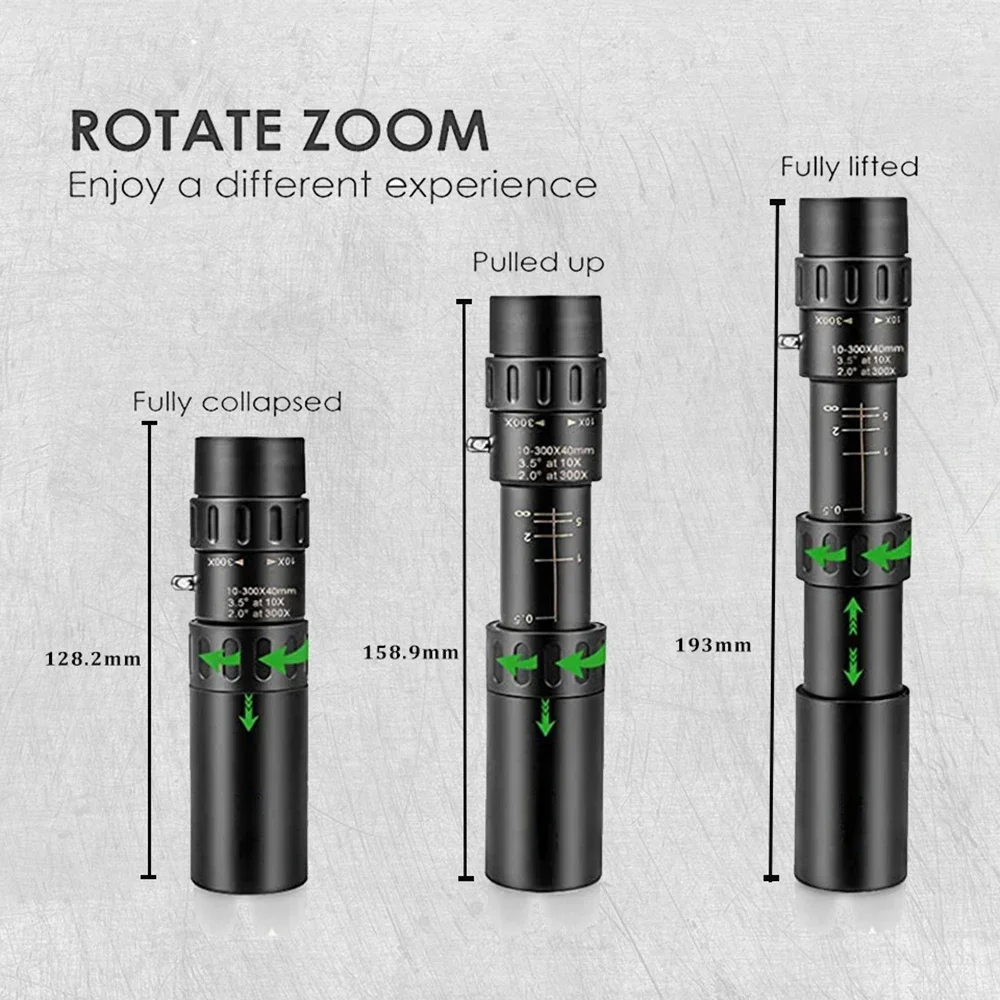 1Pc 10-300X Monocular Telescop - Home Cinema Center recension och pris