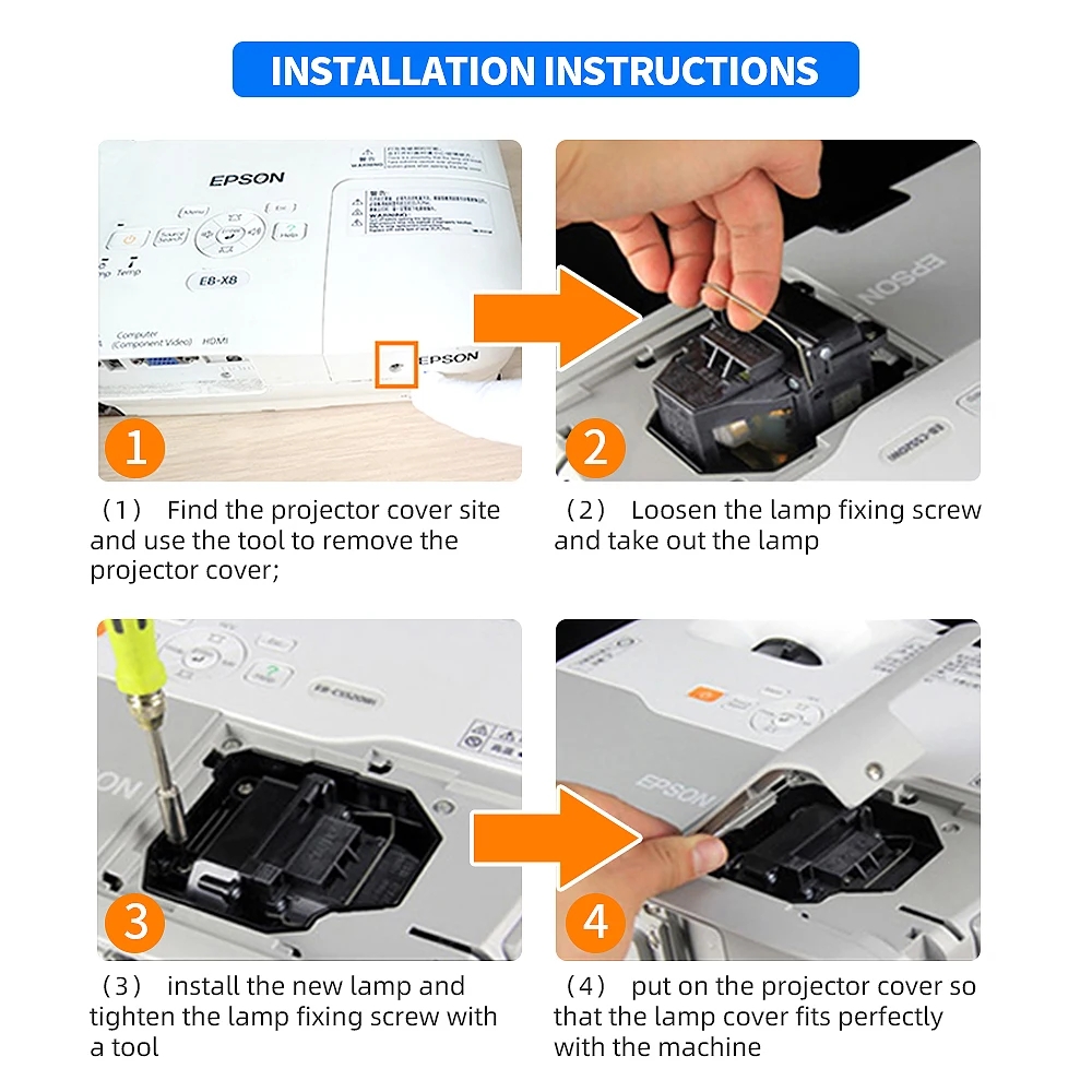 ELPLP58/ELPLP54 ELPLP55 ELPLP5 - Projector Lamp Replacement recension och pris