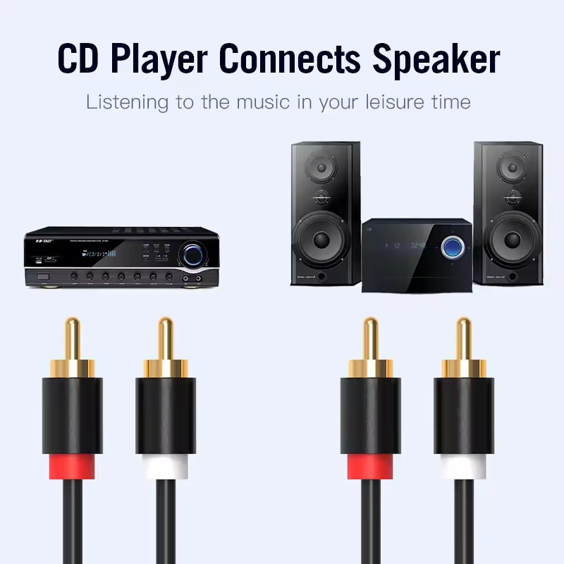 HIFI Stereo RCA Cable 2RCA to  - Home Cinema Heos recension och pris