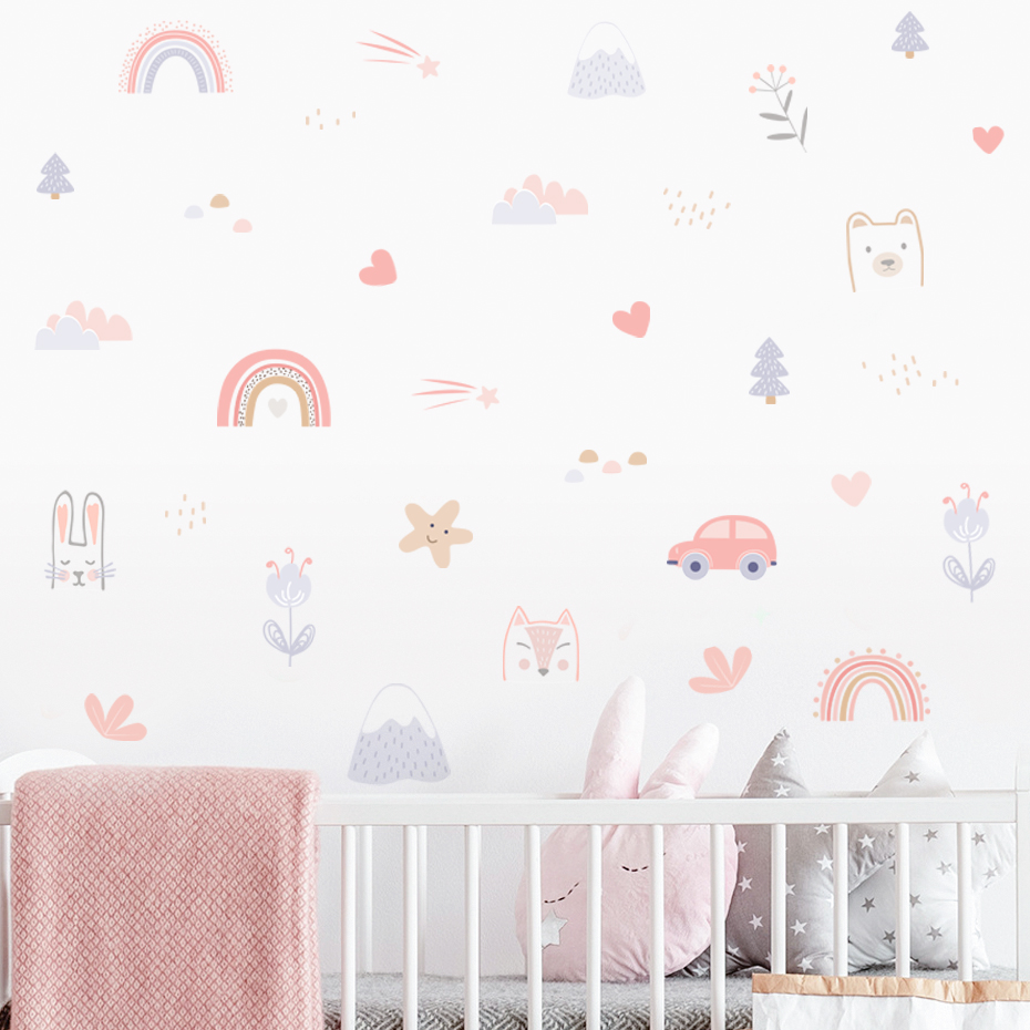 Cartoon Rainbow Animals Faces  - Home Cinema Room recension och pris