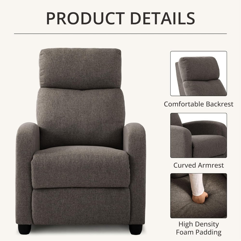 Modern Manual Push Back Reclin - Home Cinema Recliner Chairs recension och pris