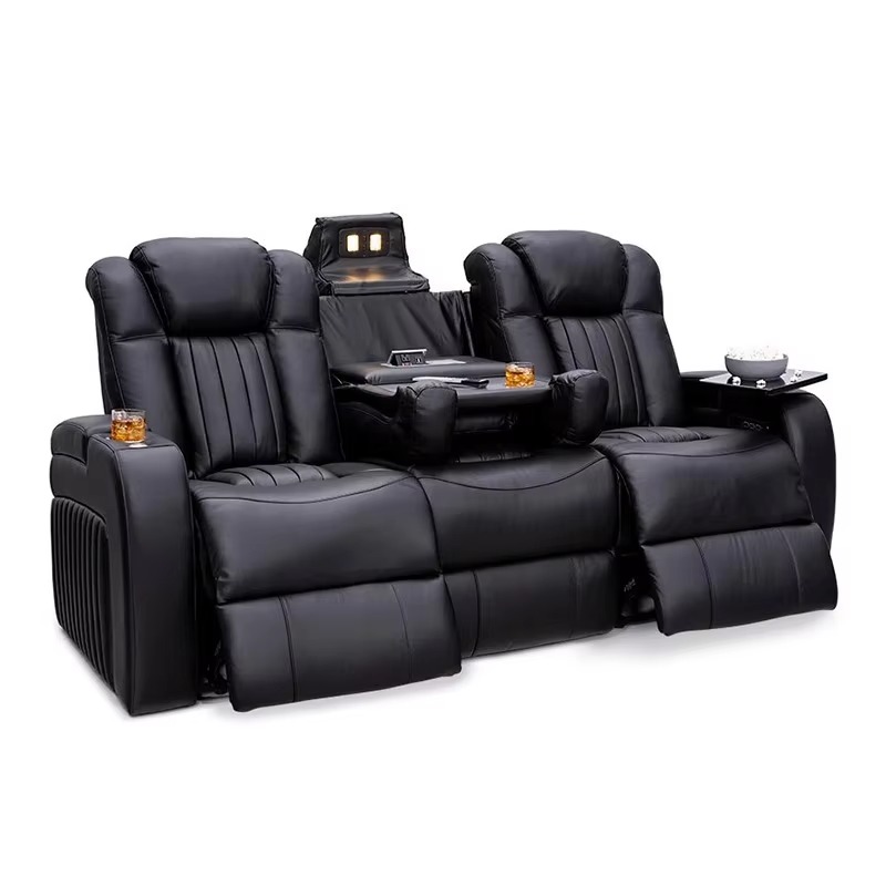 Leather Recliner Sofa Sets Pow - Home Cinema Recliner Chairs recension och pris