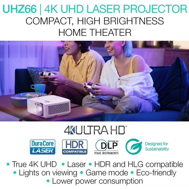 Optoma UHZ66 Home Cinema Lamp  - Home Cinema Gaming recension och pris