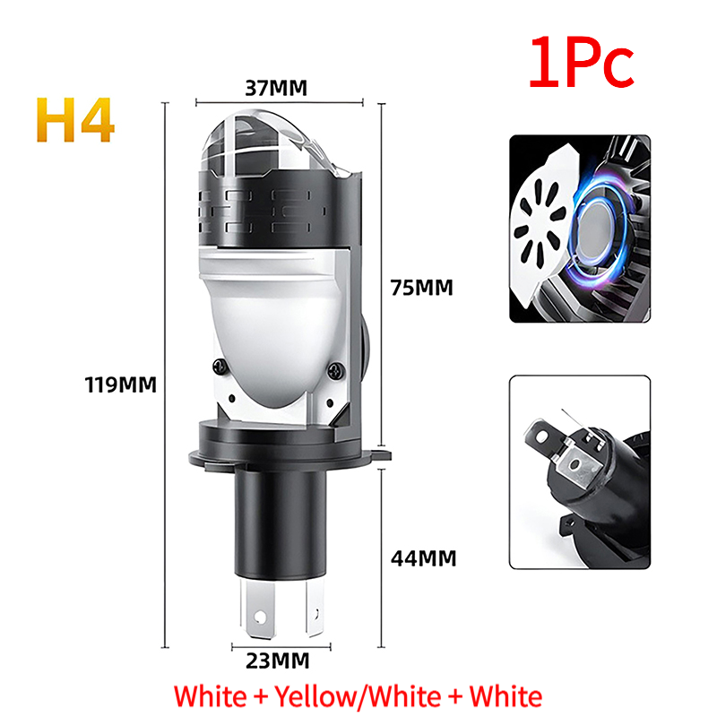 1Pc High Power H4 LED Projecto - Projector Lamp Replacement recension och pris