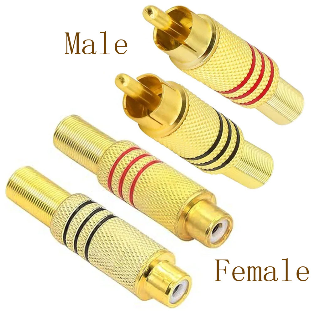 4PCS RCA Plug Gold Plated Sold - Home Cinema Heos recension och pris