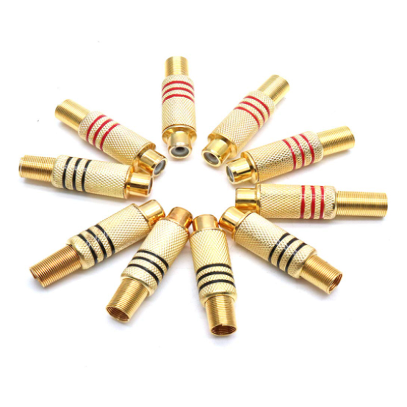 4PCS RCA Plug Gold Plated Sold - Home Cinema Heos recension och pris